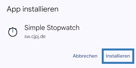 Google Chrome - Install Web App