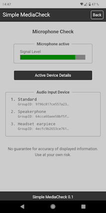 Screenshot Microphon Check