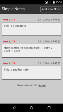 Screenshot Simple Notes