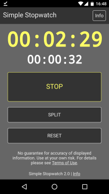 Screenshot Simple Stopwatch
