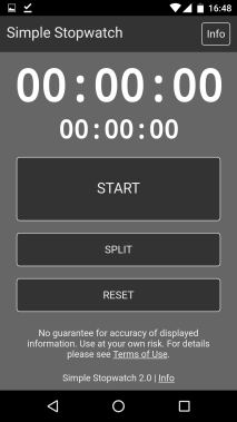 Screenshot Simple Stopwatch