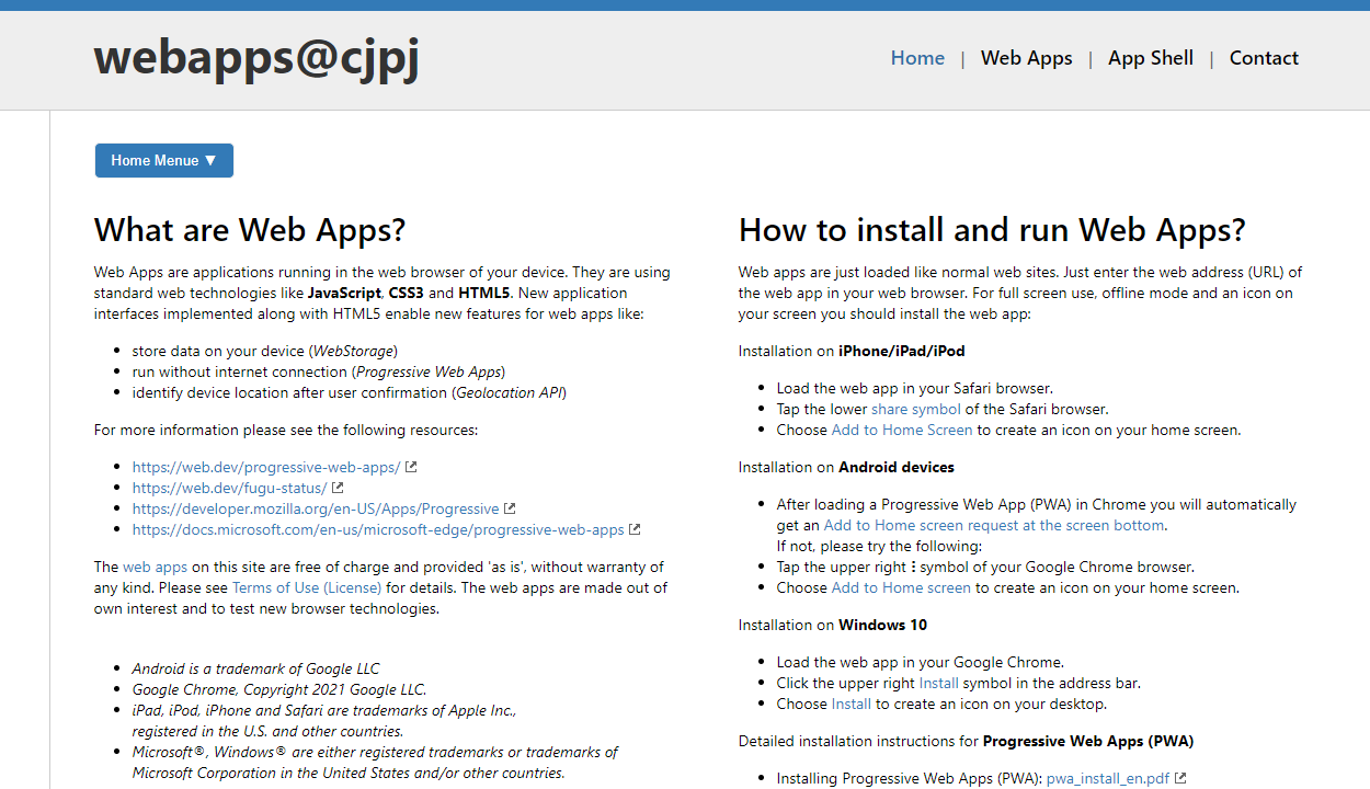 Screenshot Website